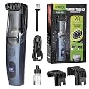 Vacuum Beard Trimmer for Men for Mustache, Sideburns, Facial Hair