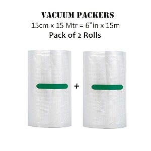 food grade bpa free microwaveble vacuum roll with 80-85 micron thickness 15cm twin pack