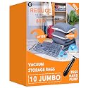 GONGSHI Vacuum Storage Bags for Clothing, 10-Pack, Jumbo