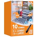 GONGSHI Vacuum Storage Bags for Clothing, 10-Piece, Jumbo &amp; Large