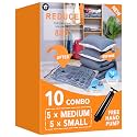 GONGSHI Vacuum Storage Bags for Clothing, 10-Piece, Medium &amp; Small