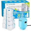 Vacuum Storage Bags with Electric Air Pump, 30 Pack (6 Jumbo, 6 Large, 6 Medium, 6 Small, 6 Roll Up Bags) Space Saver Bag for Clothes, Mattress, Blanket, Duvets, Pillows, Comforters,Travel, Moving