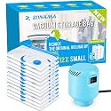 Vacuum Storage Bags with Electric Air Pump,12 Pack Small Size (24" x 16") Space Saver Bag for Clothes, Mattress, Blanket, Duvets, Pillows, Comforters, Quilt, Travel, Moving