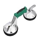 Vacuum Suction Cup Glass Lifter Ceramic Tile Sucker Plate Horizontal 10-120KG Seam Setter Building Tool for Tile, Granite, Metal(2 Claws)