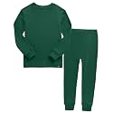 VAENAIT 6M-12Y Toddler Toddler Kids Toddler Girls Boys Soft Comfy Modal Tencel Solid Raglan Sleepwear Pajamas Pjs 2pcs Set