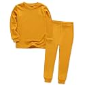 VAENAIT 6M-12Y Toddler Toddler Kids Toddler Girls Boys Soft Comfy Modal Tencel Solid Raglan Sleepwear Pajamas Pjs 2pcs Set