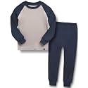 VAENAIT 6M-12Y Toddler Toddler Kids Toddler Girls Boys Soft Comfy Modal Tencel Solid Raglan Sleepwear Pajamas Pjs 2pcs Set