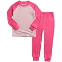 VAENAIT 6M-12Y Toddler Toddler Kids Toddler Girls Boys Soft Comfy Modal Tencel Solid Raglan Sleepwear Pajamas Pjs 2pcs Set