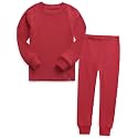 VAENAIT 6M-12Y Toddler Toddler Kids Toddler Girls Boys Soft Comfy Modal Tencel Solid Raglan Sleepwear Pajamas Pjs 2pcs Set