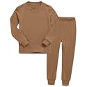 VAENAIT 6M-12Y Toddler Toddler Kids Toddler Girls Boys Soft Comfy Modal Tencel Solid Raglan Sleepwear Pajamas Pjs 2pcs Set