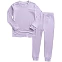 VAENAIT 6M-12Y Toddler Toddler Kids Toddler Girls Boys Soft Comfy Modal Tencel Solid Raglan Sleepwear Pajamas Pjs 2pcs Set