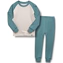 VAENAIT 6M-12Y Toddler Toddler Kids Toddler Girls Boys Soft Comfy Modal Tencel Solid Raglan Sleepwear Pajamas Pjs 2pcs Set