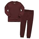 VAENAIT 6M-12Y Toddler Toddler Kids Toddler Girls Boys Soft Comfy Modal Tencel Solid Raglan Sleepwear Pajamas Pjs 2pcs Set