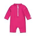 VAENAIT BABY Girls One-Piece Swimsuit, UPF 50+ Long Sleeve Rash Guard, Ruffle Swimwear Infant &amp; Toddler for 0-2 Years