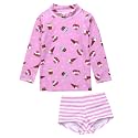 VAENAIT BABY Girls Rash Guard Swimsuit UPF 50+ Long Sleeve Toddler Bathing Suit Ribbon Stawberry Floral Fruit for 2~8Years