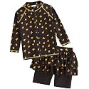 VAENAIT BABY Girls Rash Guard Swimsuit UPF 50+ Long Sleeve Toddler Bathing Suit Ribbon Stawberry Floral Fruit for 2~8Years