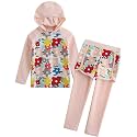 VAENAIT BABY Girls Rash Guard Swimsuit UPF 50+ Long Sleeve Toddler Bathing Suit Ribbon Stawberry Floral Fruit for 2~8Years