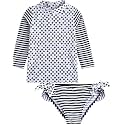 VAENAIT BABY Girls Rash Guard Swimsuit UPF 50+ Long Sleeve Toddler Bathing Suit Ribbon Stawberry Floral Fruit for 2~8Years