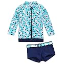 VAENAIT BABY Girls Rash Guard Swimsuit UPF 50+ Long Sleeve Toddler Bathing Suit Ribbon Stawberry Floral Fruit for 2~8Years