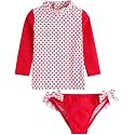 VAENAIT BABY Girls Rash Guard Swimsuit UPF 50+ Long Sleeve Toddler Bathing Suit Ribbon Stawberry Floral Fruit for 2~8Years