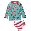 VAENAIT BABY Girls Rash Guard Swimsuit UPF 50+ Long Sleeve Toddler Bathing Suit Ribbon Stawberry Floral Fruit for 2~8Years