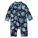 VAENAIT BABY Zip &amp; Snap Rash Guard Swimsuit, UPF 50+ One-Piece Long Sleeve Swimwear, Quick Dry Infant Beach Suit for 0~2T