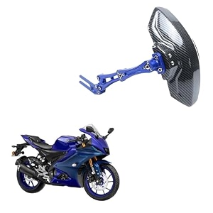 vagary carbon fiber tyre hugger motorcycle rear mudguard splash guard for yamaha r15 v4 blue