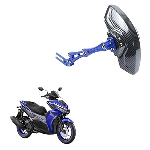 vagary cnc aluminium carbon fiber tyre hugger motorcycle rear mudguard splash guard for yamaha aerox 155 blue