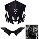 Vagary Combo of Black Metal Visor with Winglet for Yamaha MT 15 Bike Windshield