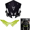 Vagary Combo of Yahama MT 15 Metal Visor Windshield with Winglet Bike Headlight Visor(Green)