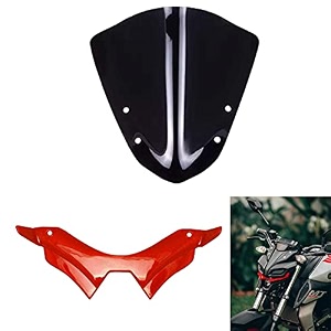 vagary combo of yamaha mt 15 imported short visor -matte  mt 15 winglet black amp red