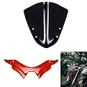 VAGARY Combo of Yamaha MT 15 Imported Short Visor -Matte + MT 15 Winglet (Black & Red)