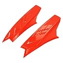 Vagary Punk Style Helmet Horns | Antenna | Spike/Mohawk | Shark Fins (Red)