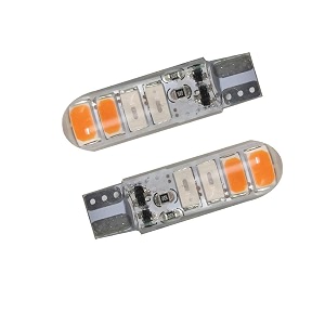 vagary silica gel led parking light any bike and cars 2 pieces set for suzuki access 125 se blue