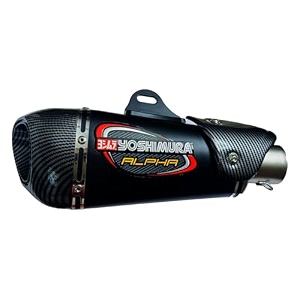 vagary universal alpha bike exhaust muffler with db killer silencer for ktm tvs kawasaki z900 bajaj ninja also fit most of bikes black