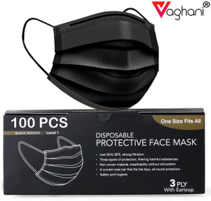 Vaghani 100 Black Mask With Pin Iso