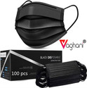 Vaghani 100Pcs Black Polluation Pharmaticul Mask With