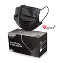 Vaghani 150Pcs Black Polluation Mask Meltblown Mask With Nose Pin 3 Ply Polluation Mask 150 Pcs ( Black )( 75 Gsm )( Best Quality ) Surgical Mask With Melt Blown Fabric Layer