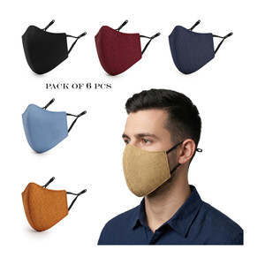 vaghani 3 layer anti pollution primium mask 3 layer anti pollution mask 6 pcs super breathable cloth cotton primium mask washable reusable cloth mask with melt blown fabric layer