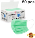 Vaghani 3 Ply Surgical Mask (50 Pcs ) ( Green ) ( With Pin ) Surgical Mask With Melt Blown Fabric Layer