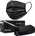Vaghani 3 Ply Surgical Mask (500 Piece) ( Black ) Surgical Mask With Melt Blown Fabric Layer