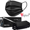 Vaghani 350Pcs Black Polluation Pharmaticul Mask With