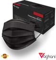 Vaghani 400 PcsBlack Nose Pin Meltblown Iso Mark Pharmaceutical Primium Quality Mask 3 Ply Polluation Melt Blown Mask 400 Pcs ( Black )( 75 Gsm ) Surgical Mask With Melt Blown Fabric Layer