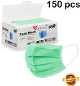 Vaghani Vaghani 150 Units Disposable 3 Ply Surgical Face Mask With Thick Melt Blown (SMMS) Filter, Anti-Virus, Anti-Bacteria, Anti-Pollution Mask with Nose Clip Surgical Mask With Melt Blown Fabric Layer Surgical Mask With Me
