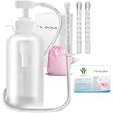 Vaginal Douche Enema Cleaner 300ml Reusable Manual Pressure Anal Vaginal Cleaning System Portable Kit White