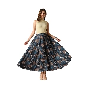 VAGISHA Designer Lehanga Style Full Flared Printed