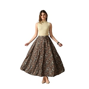 VAGISHA Designer Lehanga Style Full Flared Printed