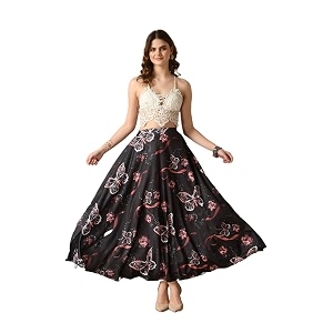 VAGISHA Designer Lehanga Style Full Flared Printed