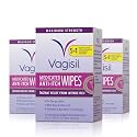 Vagisil Anti-Itch Medicated Feminine Intimate Wipes for Women, Maximum Strength, Gynecologist Tested, 12 Wipes (Pack of 3)