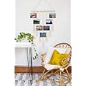 VAH Hanging Photo Display Macrame Wall Hanging Pictures Organizer Decor, Bohemian, with Wood Clips Home, Restaurants, Cafe, Hotels Decoration Items